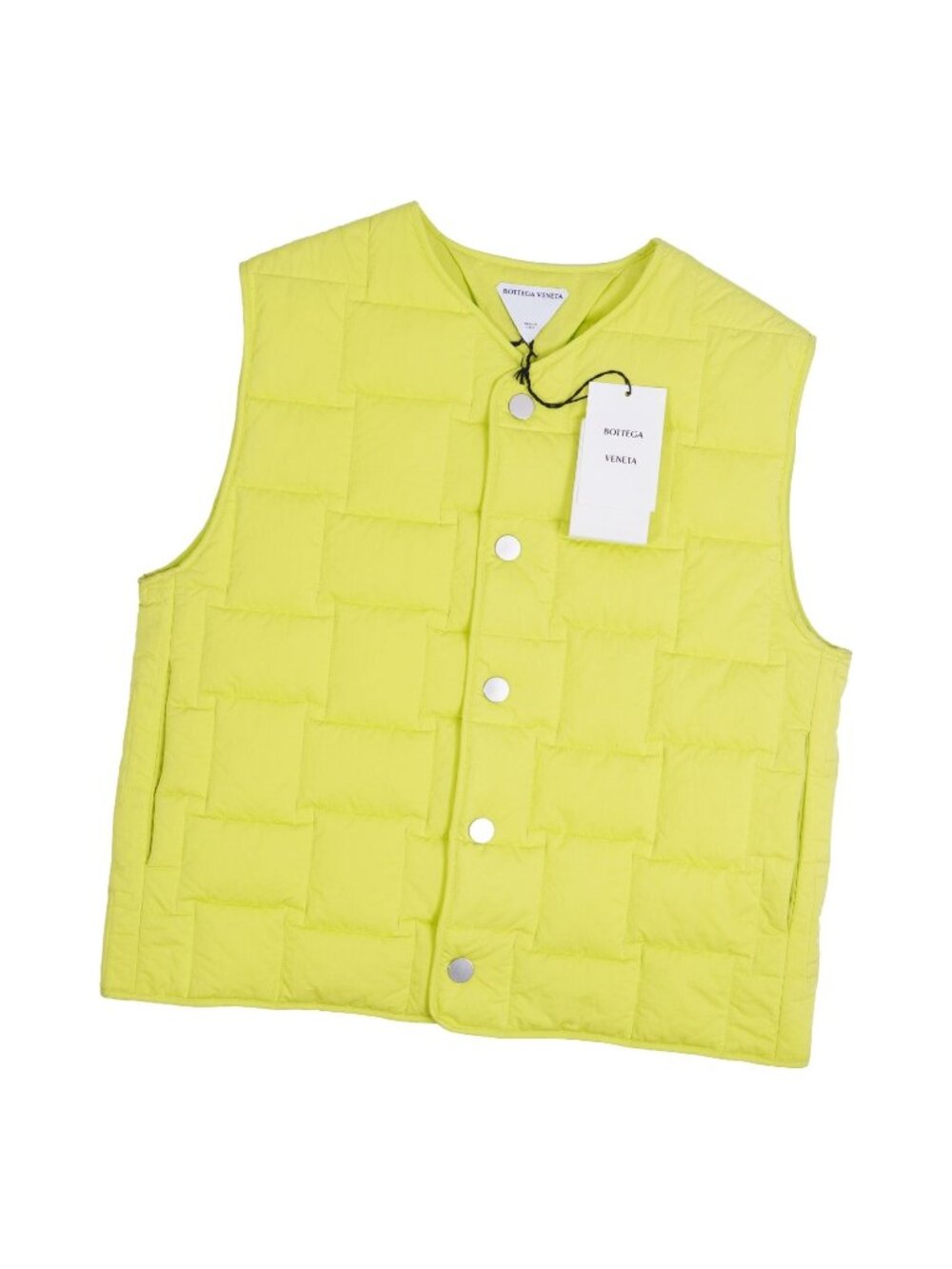 Bottega Veneta Vest Gilet Puffer Quilted Nylon Yellow M